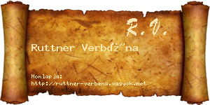 Ruttner Verbéna névjegykártya